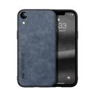 For iPhone XR Skin Feel Magnetic Leather Back Phone Case(Blue) - 1