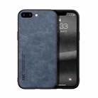 Skin Feel Magnetic Leather Back Phone Case For iPhone 7 Plus / 8 Plus(Blue) - 1