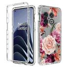 For OnePlus 10 Pro PC+TPU Transparent Painted Phone Case(Purple Floral) - 1