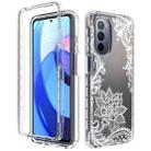 For Motorola Moto G Stylus 5G 2022 PC+TPU Transparent Painted Phone Case(White Flower) - 1