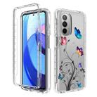 For Motorola Moto G Stylus 5G 2022 PC+TPU Transparent Painted Phone Case(Tree Butterflies) - 1