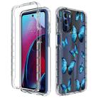 For Motorola Moto G Stylus 2022 PC+TPU Transparent Painted Phone Case(Butterflies) - 1