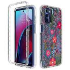 For Motorola Moto G Stylus 2022 PC+TPU Transparent Painted Phone Case(Small Floral) - 1