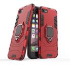 For iPhone SE 2022 / SE 2020 Shockproof PC + TPU Protective Case with Magnetic Ring Holder(Red) - 1