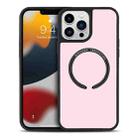 For iPhone 12 Pro Max Carbon Fiber Texture MagSafe Magnetic Phone Case(Pink) - 1