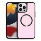 For iPhone 11 Carbon Fiber Texture MagSafe Magnetic Phone Case (Pink) - 1