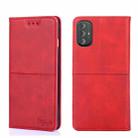 For Motorola Moto G Power 2022 Cow Texture Magnetic Horizontal Flip Leather Phone Case(Red) - 1