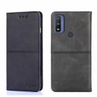 For Motorola G Pure Cow Texture Magnetic Horizontal Flip Leather Phone Case(Black) - 1