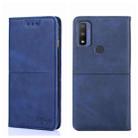 For Motorola G Pure Cow Texture Magnetic Horizontal Flip Leather Phone Case(Blue) - 1