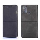 For Motorola Moto G50 Cow Texture Magnetic Horizontal Flip Leather Phone Case(Black) - 1