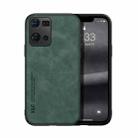 For OPPO Reno7 4G Skin Feel Magnetic Leather Back Phone Case(Green) - 1