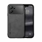 For OPPO K10 Skin Feel Magnetic Leather Back Phone Case(Dark Grey) - 1