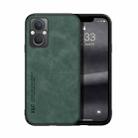 For OPPO A96 5G Skin Feel Magnetic Leather Back Phone Case(Green) - 1