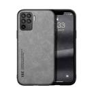 For OPPO A94 4G Skin Feel Magnetic Leather Back Phone Case(Light Grey) - 1