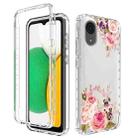 For Samsung Galaxy A03 Core PC+TPU Transparent Painted Phone Case(Pink Rose) - 1