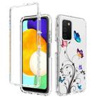 For Samsung Galaxy A03s 165.8mm PC+TPU Transparent Painted Phone Case(Tree Butterflies) - 1
