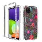 For Samsung Galaxy A22 4G PC+TPU Transparent Painted Phone Case(Small Floral) - 1