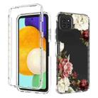 For Samsung Galaxy A22 5G PC+TPU Transparent Painted Phone Case(Rose) - 1