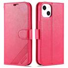 For iPhone 14 AZNS Sheepskin Texture Horizontal Flip Leather Case (Red) - 1
