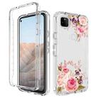 For Google Pixel 5a 5G PC+TPU Transparent Painted Phone Case(Pink Rose) - 1