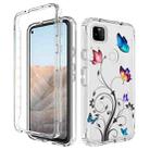 For Google Pixel 5a 5G PC+TPU Transparent Painted Phone Case(Tree Butterflies) - 1