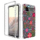 For Google Pixel 6 PC+TPU Transparent Painted Phone Case(Small Floral) - 1