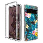 For Google Pixel 7 Pro PC+TPU Transparent Painted Phone Case(Banana Leaf) - 1