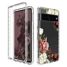 For Google Pixel 7 Pro PC+TPU Transparent Painted Phone Case(Rose) - 1