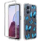 For OnePlus Nord N20 5G PC+TPU Transparent Painted Phone Case(Blue Butterflies) - 1