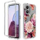 For OnePlus Nord N20 5G PC+TPU Transparent Painted Phone Case(Purple Floral) - 1