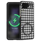 For Samsung Galaxy Z Flip4 Leather Texture MagSafe Magnetic Phone Case(Houndstooth) - 1