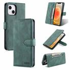 For iPhone 14 Plus AZNS Dream Second Generation Skin Feel PU+TPU Horizontal Flip Leather Phone Case (Green) - 1