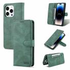 For iPhone 14 Pro AZNS Dream Second Generation Skin Feel PU+TPU Horizontal Flip Leather Phone Case(Green) - 1