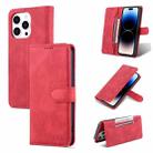 For iPhone 14 Pro AZNS Dream Second Generation Skin Feel PU+TPU Horizontal Flip Leather Phone Case(Red) - 1