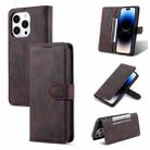 For iPhone 14 Pro AZNS Dream Second Generation Skin Feel PU+TPU Horizontal Flip Leather Phone Case(Coffee) - 1