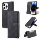 For iPhone 14 Pro AZNS Dream Second Generation Skin Feel PU+TPU Horizontal Flip Leather Phone Case(Black) - 1