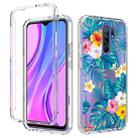 For Xiaomi Redmi 9 PC+TPU Transparent Painted Phone Case(Banana Leaf) - 1