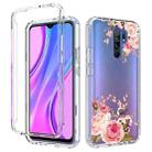 For Xiaomi Redmi 9 PC+TPU Transparent Painted Phone Case(Pink Rose) - 1