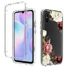 For Xiaomi Redmi 9A PC+TPU Transparent Painted Phone Case(Rose) - 1