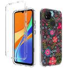 For Xiaomi Redmi 9C PC+TPU Transparent Painted Phone Case(Small Floral) - 1