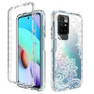 For Xiaomi Redmi 10 PC+TPU Transparent Painted Phone Case(White Flower) - 1