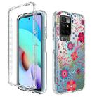 For Xiaomi Redmi 10 PC+TPU Transparent Painted Phone Case(Small Floral) - 1