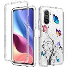 For Xiaomi Redmi K40 PC+TPU Transparent Painted Phone Case(Tree Butterflies) - 1