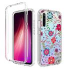 For Xiaomi Redmi Note 8 PC+TPU Transparent Painted Phone Case(Small Floral) - 1