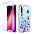 For Xiaomi Redmi Note 8 PC+TPU Transparent Painted Phone Case(Tree Butterflies) - 1