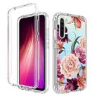 For Xiaomi Redmi Note 8 PC+TPU Transparent Painted Phone Case(Purple Floral) - 1