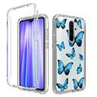 For Xiaomi Redmi Note 8 Pro PC+TPU Transparent Painted Phone Case(Blue Butterflies) - 1