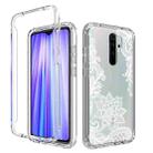 For Xiaomi Redmi Note 8 Pro PC+TPU Transparent Painted Phone Case(White Flower) - 1