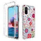 For Xiaomi Redmi Note 10 PC+TPU Transparent Painted Phone Case(Small Floral) - 1