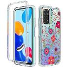 For Xiaomi Redmi Note 11 PC+TPU Transparent Painted Phone Case(Small Floral) - 1